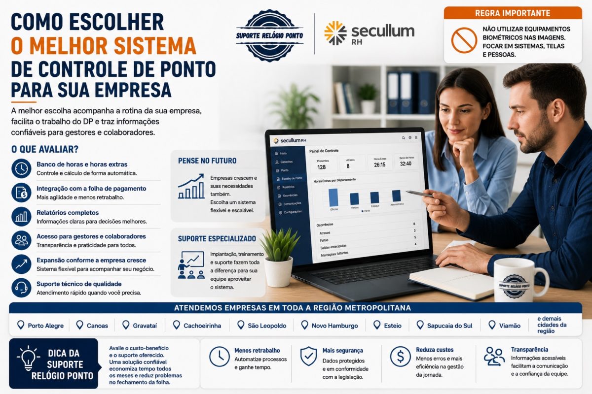 Empresa analisando sistema moderno de controle de ponto para gestão da jornada