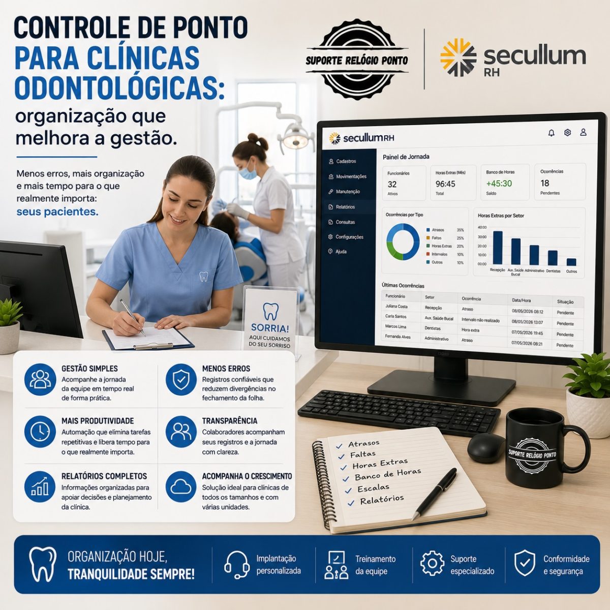 Controle de Ponto para Clínicas Odontológicas: organização que melhora a gestão