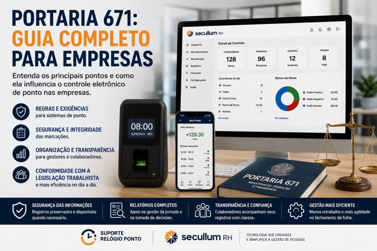 Portaria 671 e controle eletrônico de ponto para empresas