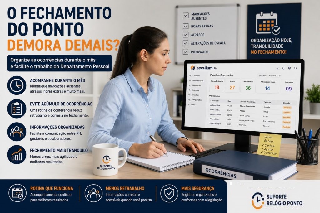 O fechamento do ponto demora porque ninguém sabe quem precisa conferir as ocorrências